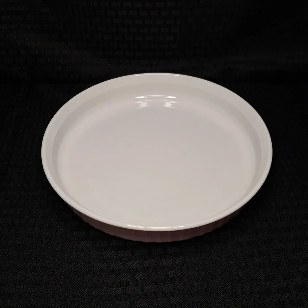 Corning Ware G-3-B (F-3-B) French White 10 inch Round Quiche/Pie Baking Dish